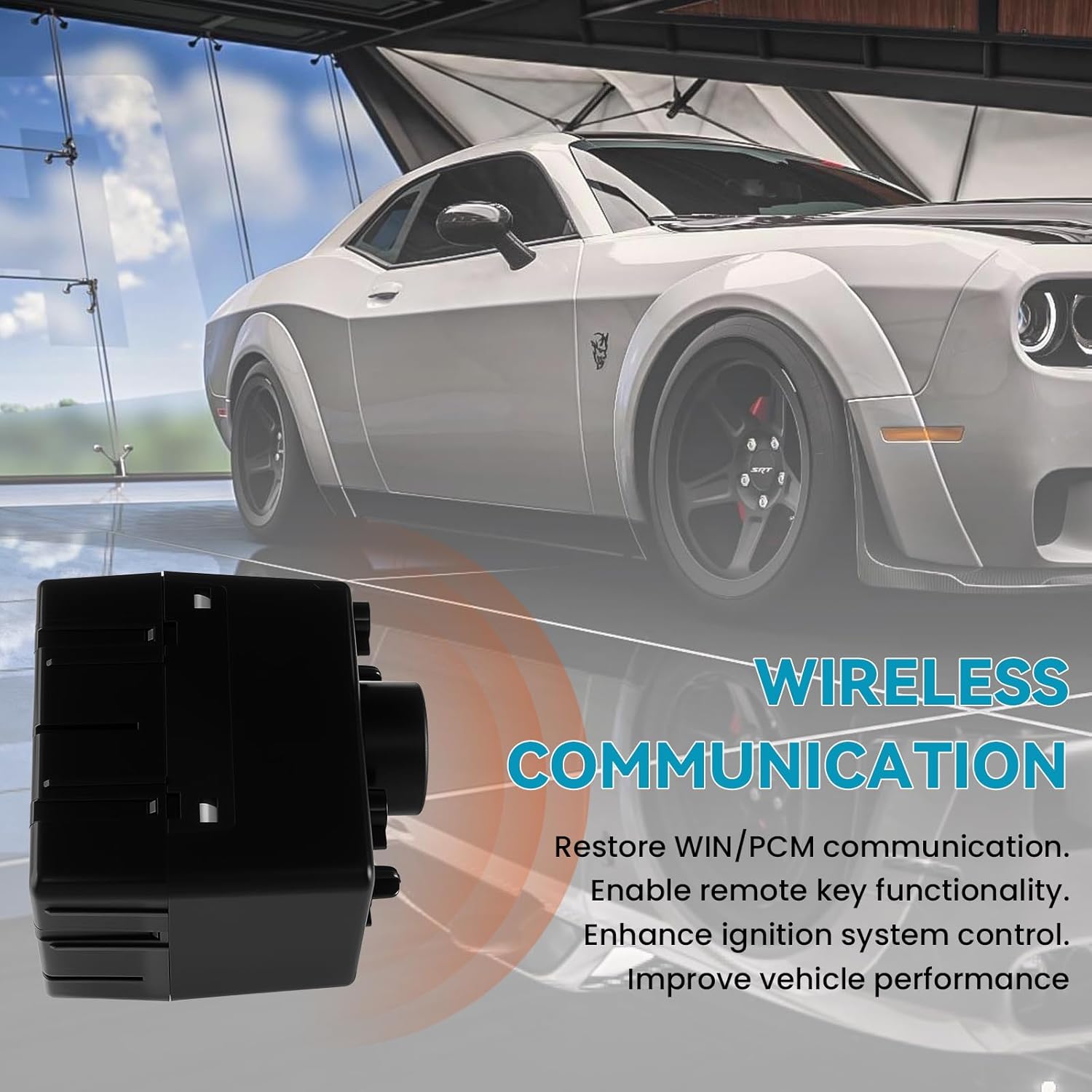 68210151AB Wireless Ignition Switch Module Keyless Entry Receiver for Chrysler 300, for Dodge Challenger Ram 2500 Pickup, Replaces 68210151AB 5026298AD 68064790AD 5026446AC