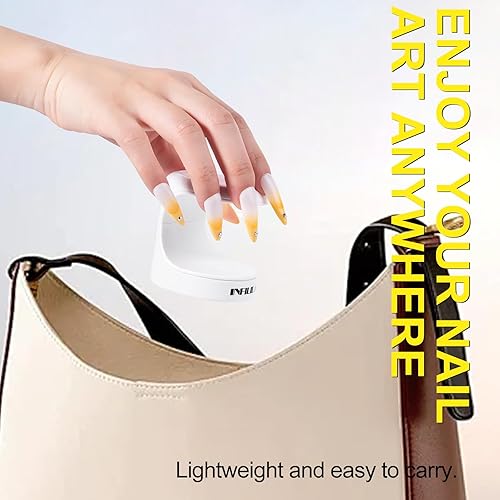 Miniatura 5 de NXJ INFILILA Mini luz UV para uñas de gel, mini lámpara de uñas de secado rápido de 16 W, luz UV portátil para una extensión de uñas fácil y rápida,