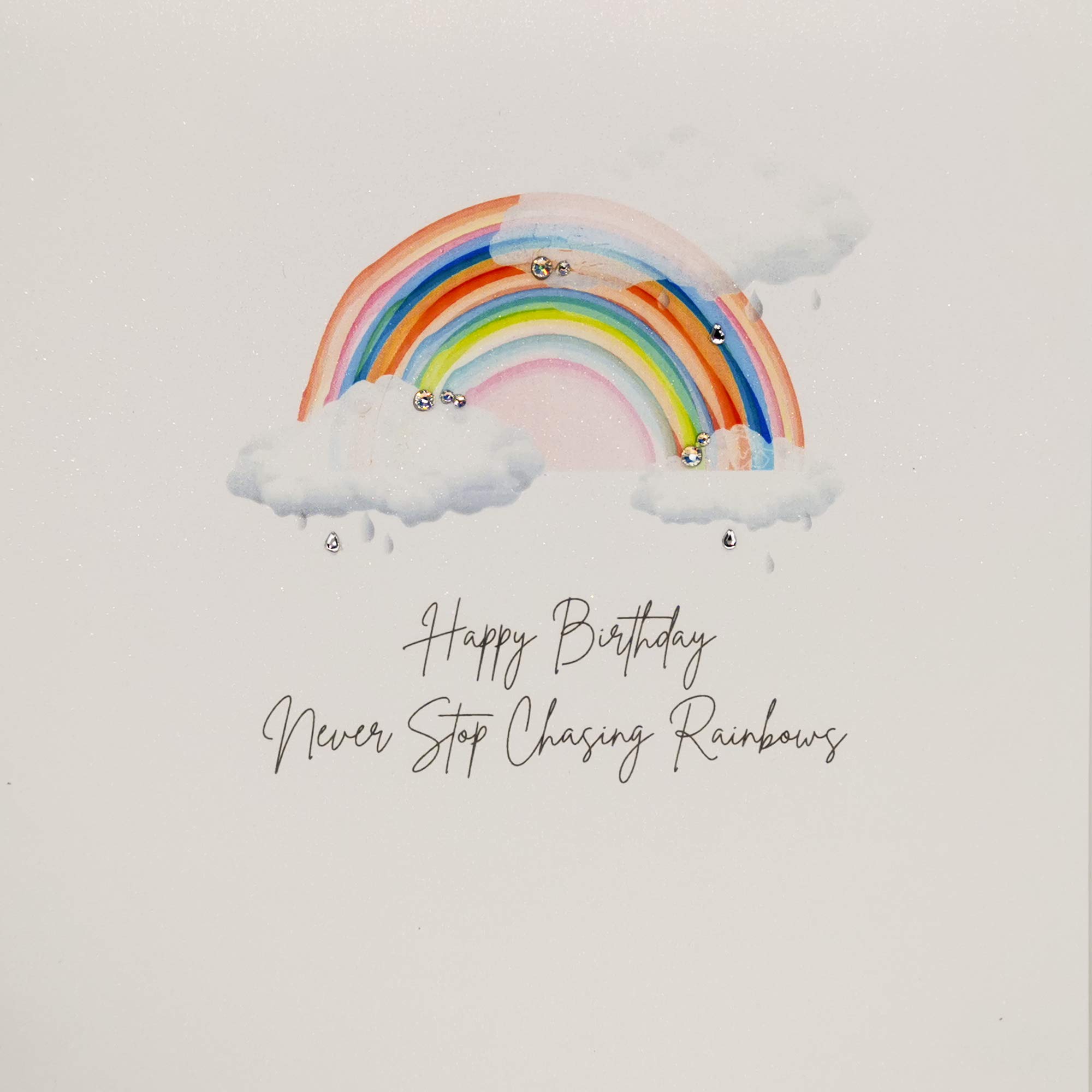 Five Dollar Shake Never Stop Chasing Rainbows greetings card