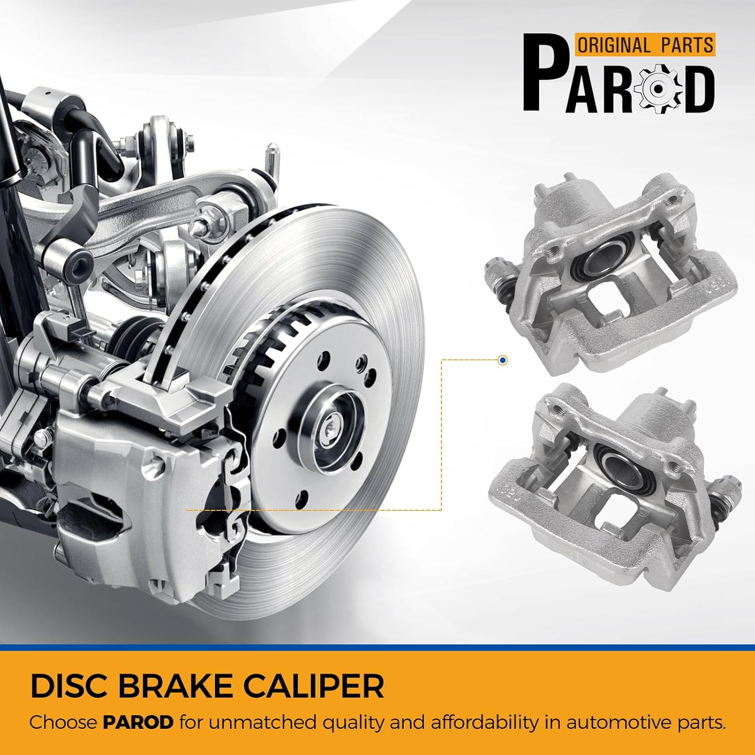 PAROD Rear Disc Brake Caliper w/Bracket Fit for Acura MDX 2001-2006, Honda Pilot 2003-2008,Replace#19B2675 19B2674