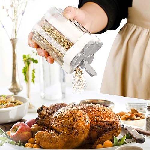 Miniatura 5 de 2 contenedores de especias de viaje, 5 en 1 frascos de condimentos para campamento, botella de condimentos de plástico transparente para cámper,