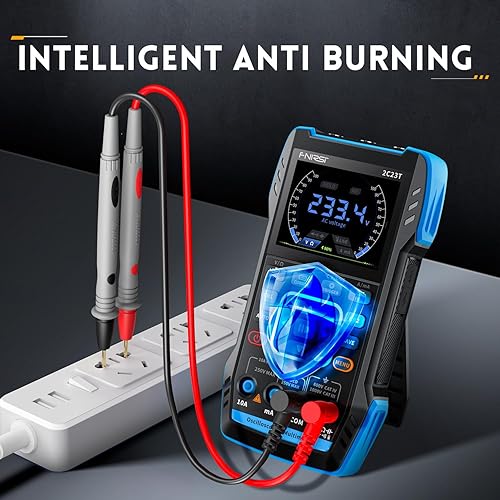 Miniatura 5 de FNIRSI 2C23T 3 en 1 Multímetro osciloscopio portátil DDS Generador, 2 canales, ancho de banda de 10 MHz, frecuencia de muestreo de 50 MSa/s, 10000