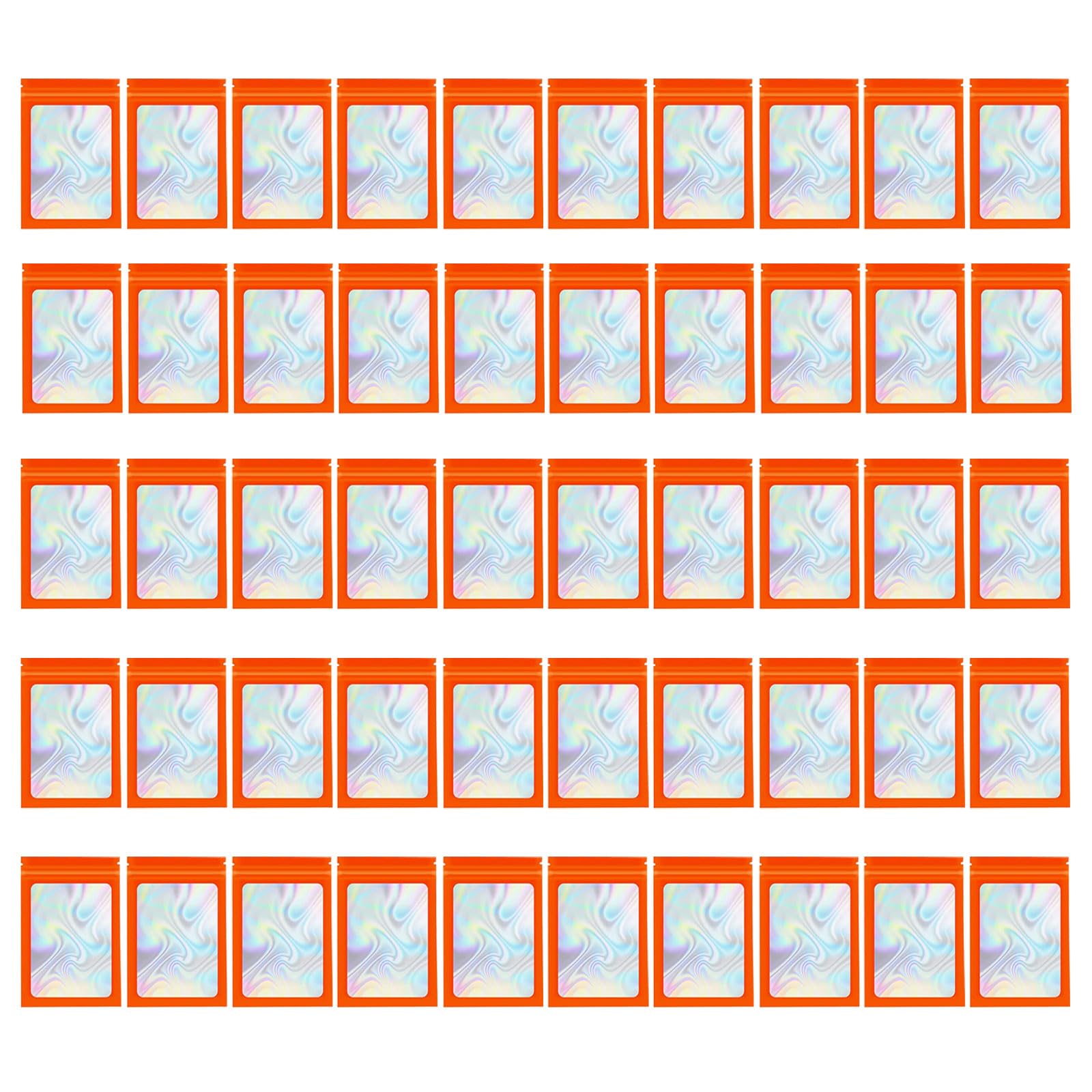 50pcs Clear Window Storage Pouch Zip Bags Stylish and Solution for Jewelry, Cosmetics, and More Travel Use Fashionable Storage Pouch