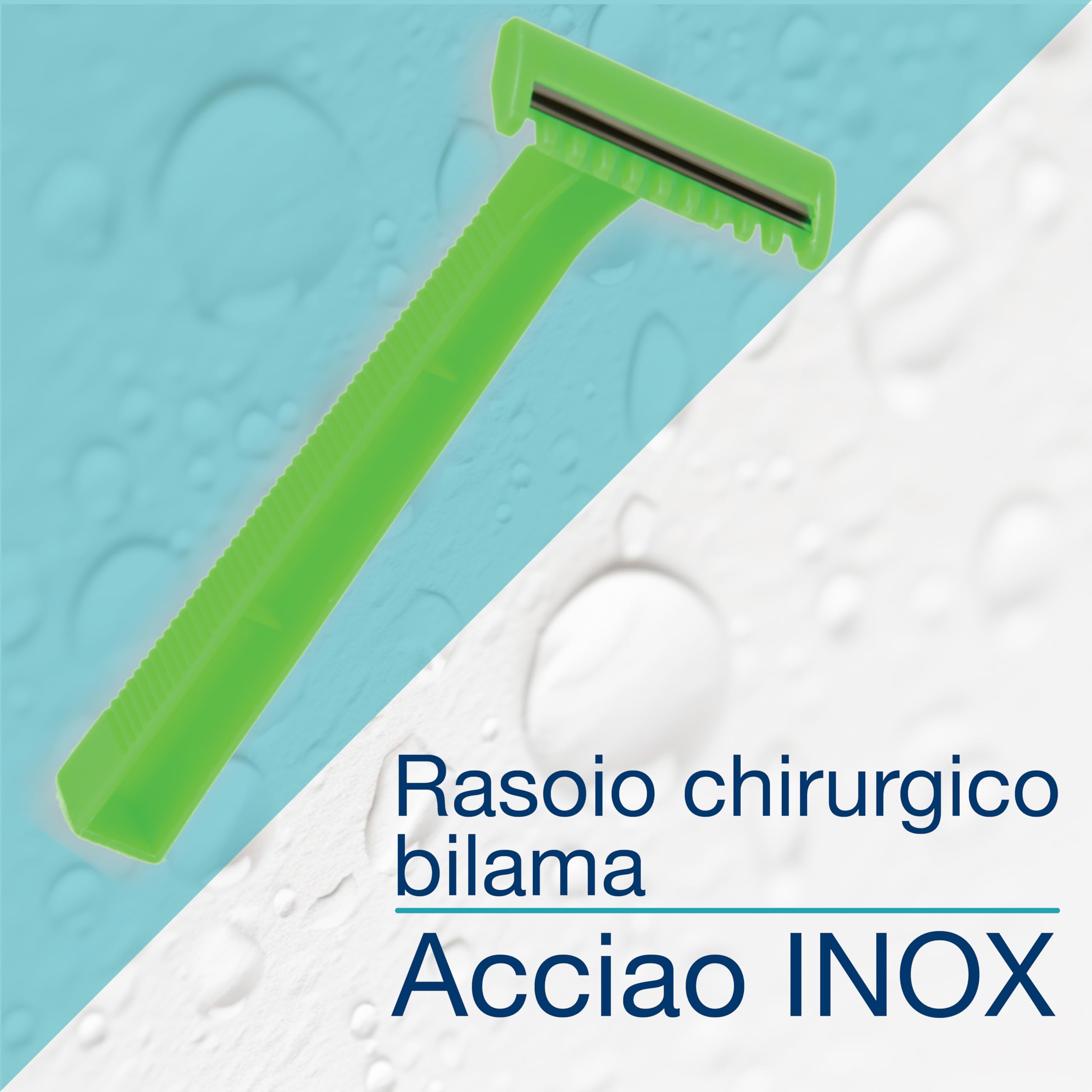 GIMA - Rasoi chirurgici monouso non sterili con lama in acciaio inox, bilama, confezione 100 pezzi, 27081