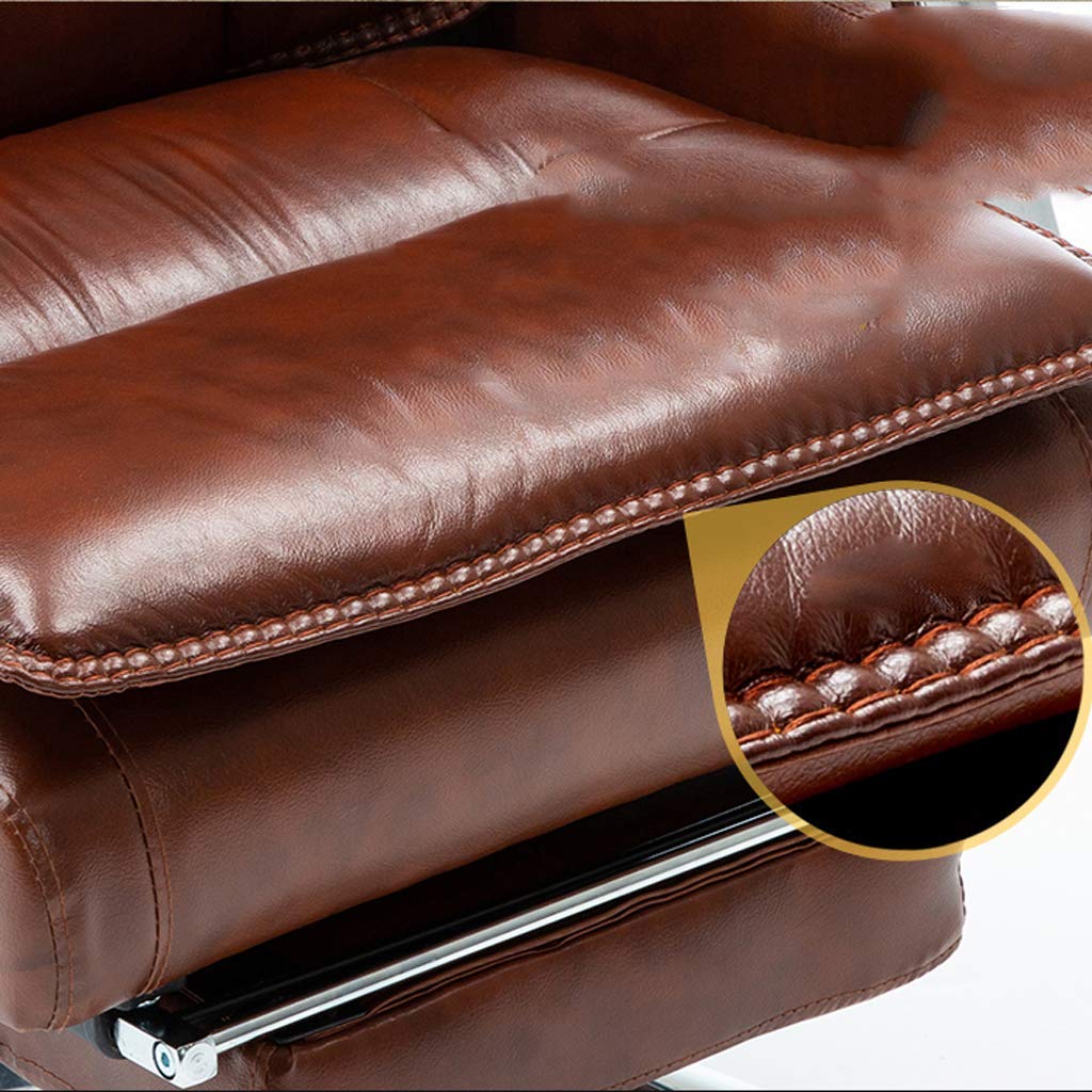 Sedia da scrivania per Ufficio, Sedia ergonomica per Computer, Sedia Comoda per Ufficio Domestico, Sedia reclinabile, Schienale per Sedia da Studio in Pelle(
