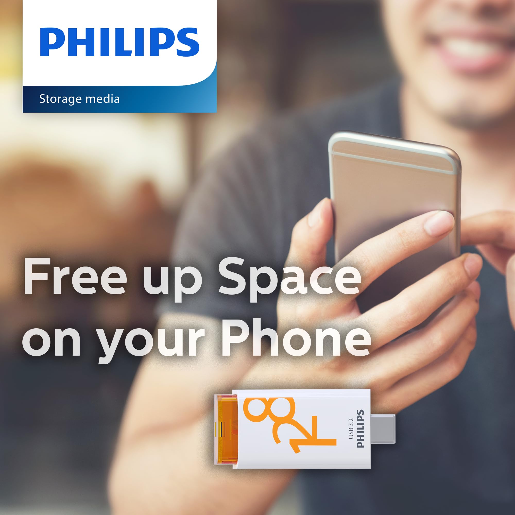 Philips Click Edition pamięć flash USB-C port USB 3.2 Gen 1 USB 128 GB do komputera, laptopa, smartfona, tabletu z portem USB-C, prędkość odczytu do 120 MB/s
