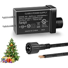 LightingWill 12V 9W Class 2 Power Supply, Inflatable Power Adapter IP44, AC to DC Low Voltage Transformer, LED Controller Driver for Strip Lights, Halloween Christmas String Decoration, Indoor/Outdoor