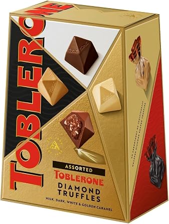 Premium Swiss Chocolate Truffles - Best gift for Friends & Family for Any occasion (Toblerone Assorted Diamond Chocolate Truffles 180g)