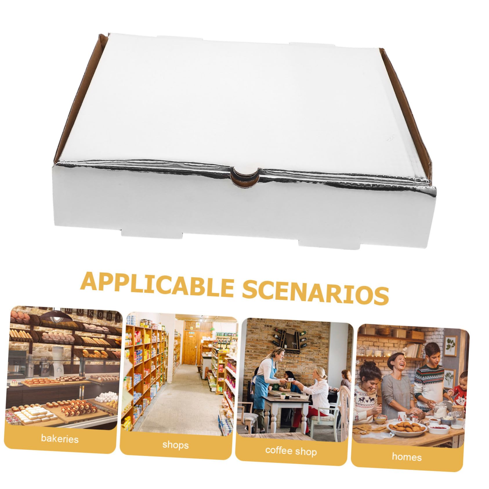 10 pezzi Scatole per Pizza da Asporto in Cartone Kraft Spesso Contenitori Alimentari per Ristoranti e Catering