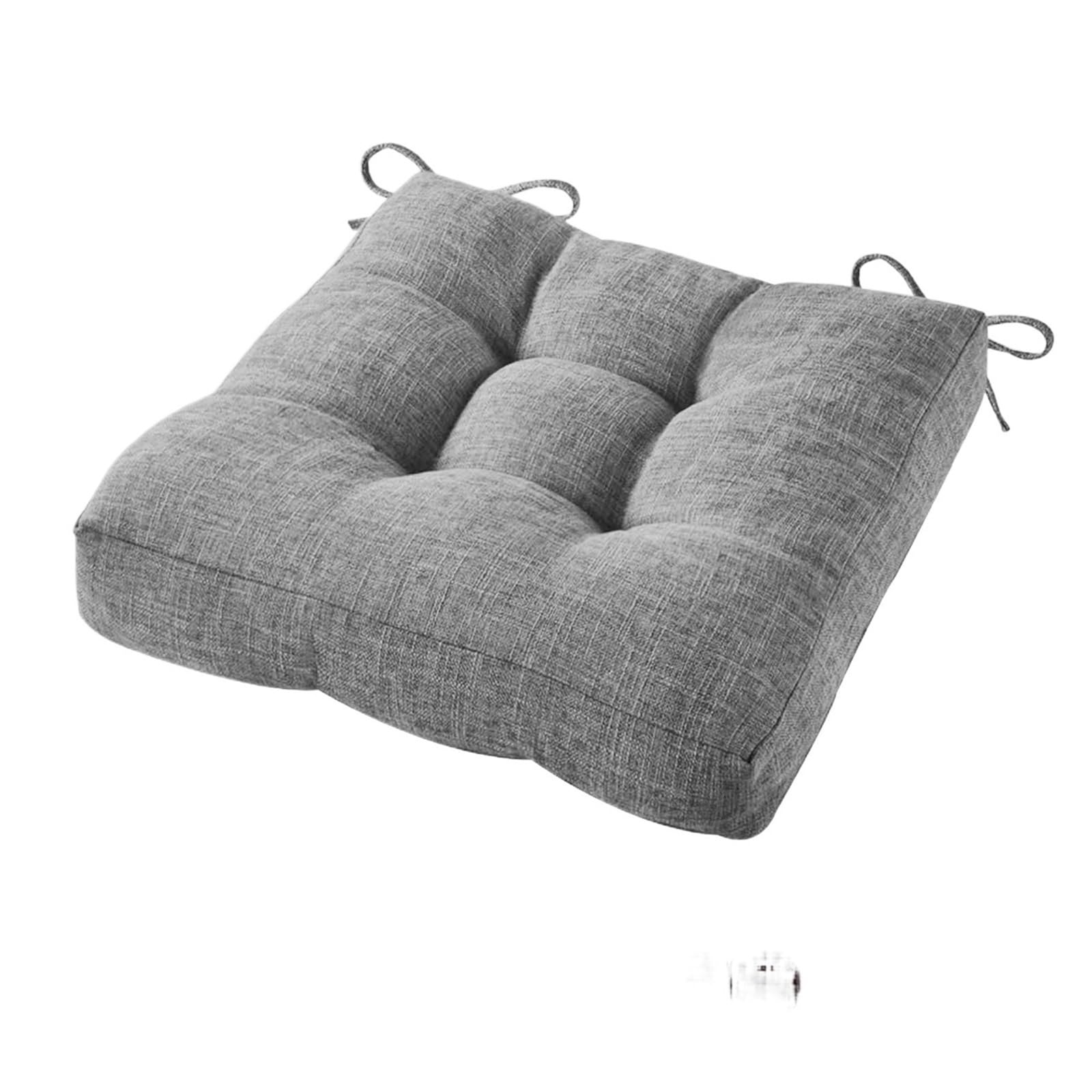 Coussin de siège carré en lin gris clair 30x30 cm pour banc et jardin