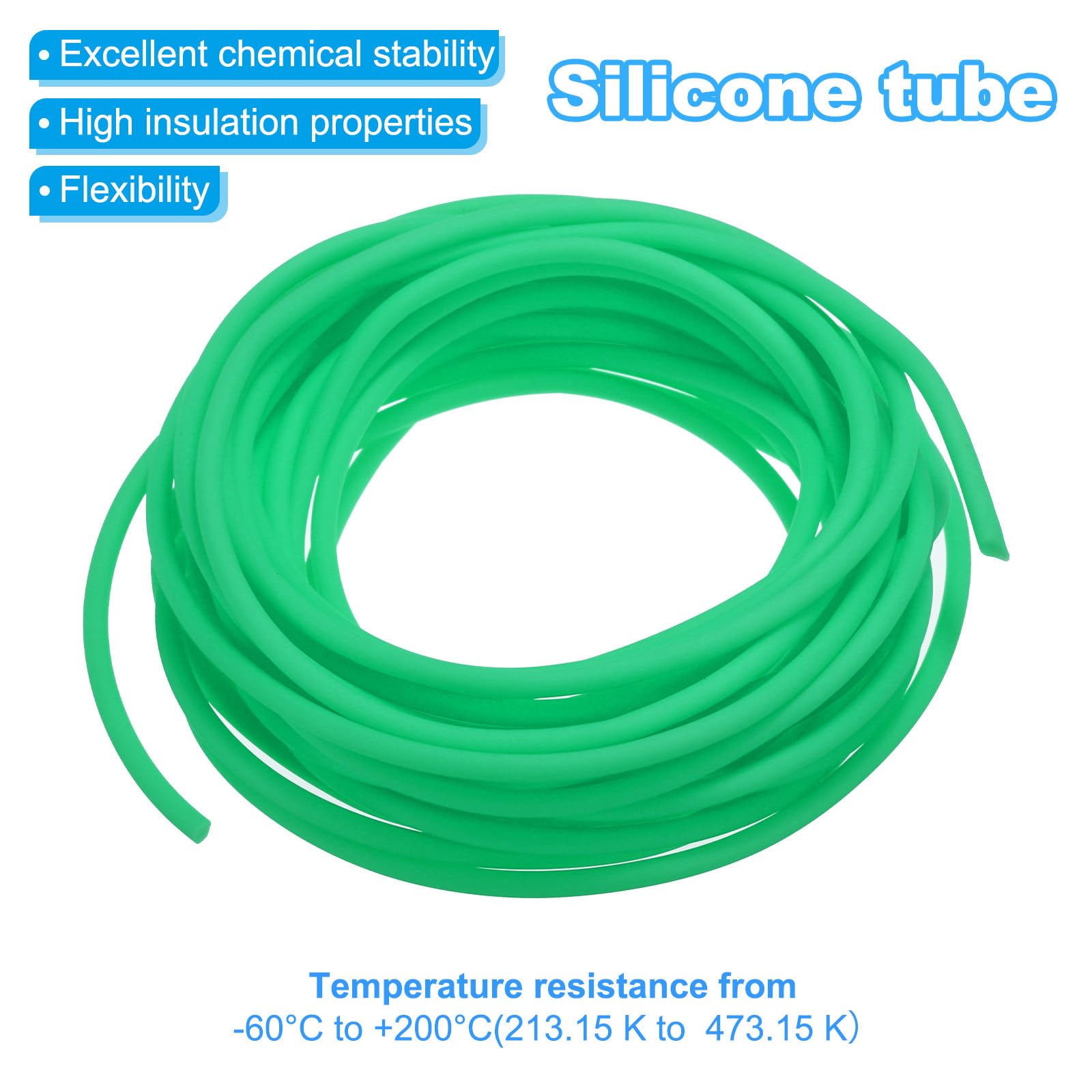 PATIKIL Rubber Cord Tube, 16ft Silicone Hollow Tubing 1/8" OD 1/16" ID for DIY Craft Beading Necklaces Bracelet Blue-green - Image 3