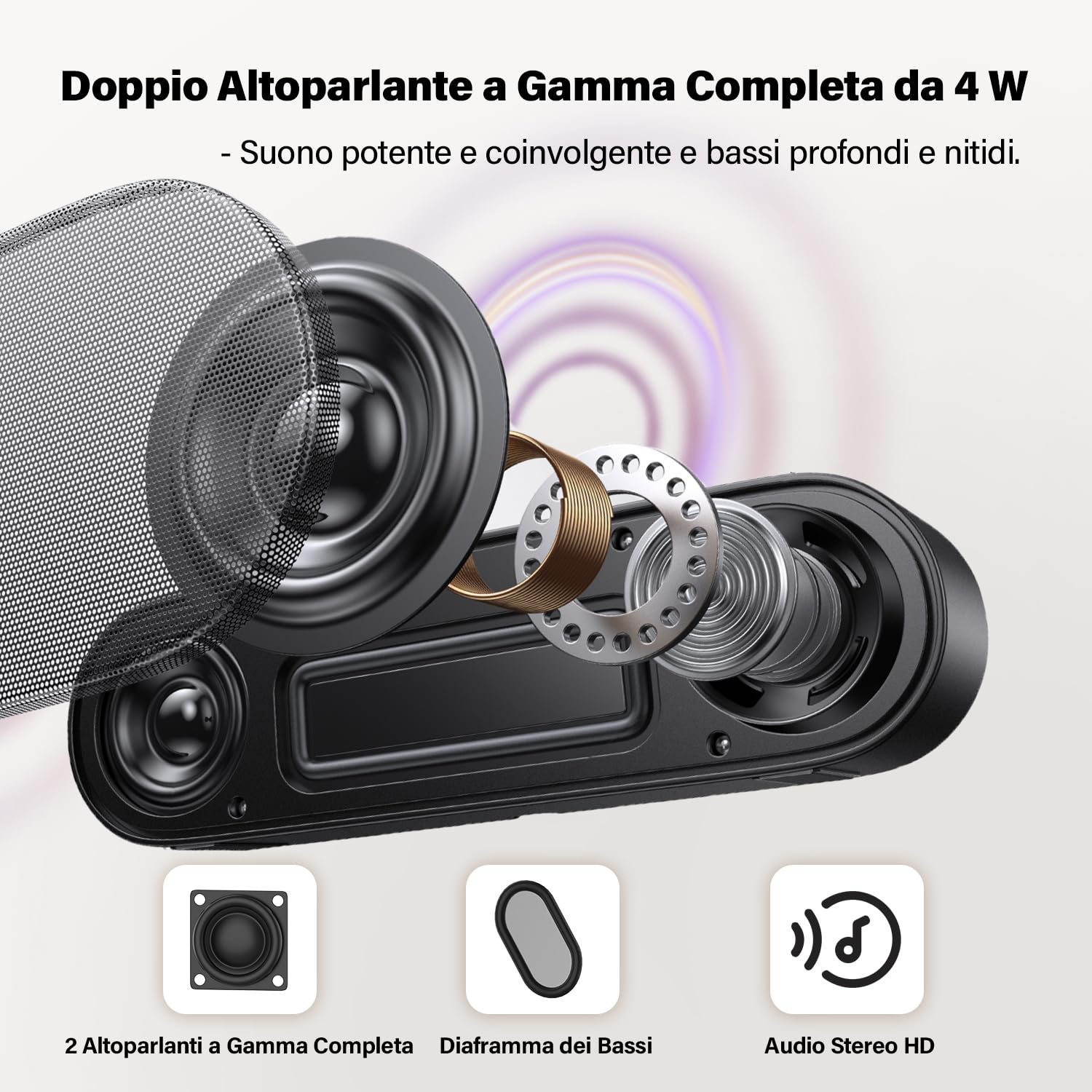 ZETIY Mini Altoparlante per PC, Casse Computer con Alimentazione USB, Altoparlante USB Stereo Sound Mini Casse Soundbar Portatile per Tablet Desktop Laptop e Banco Cassa - Nero