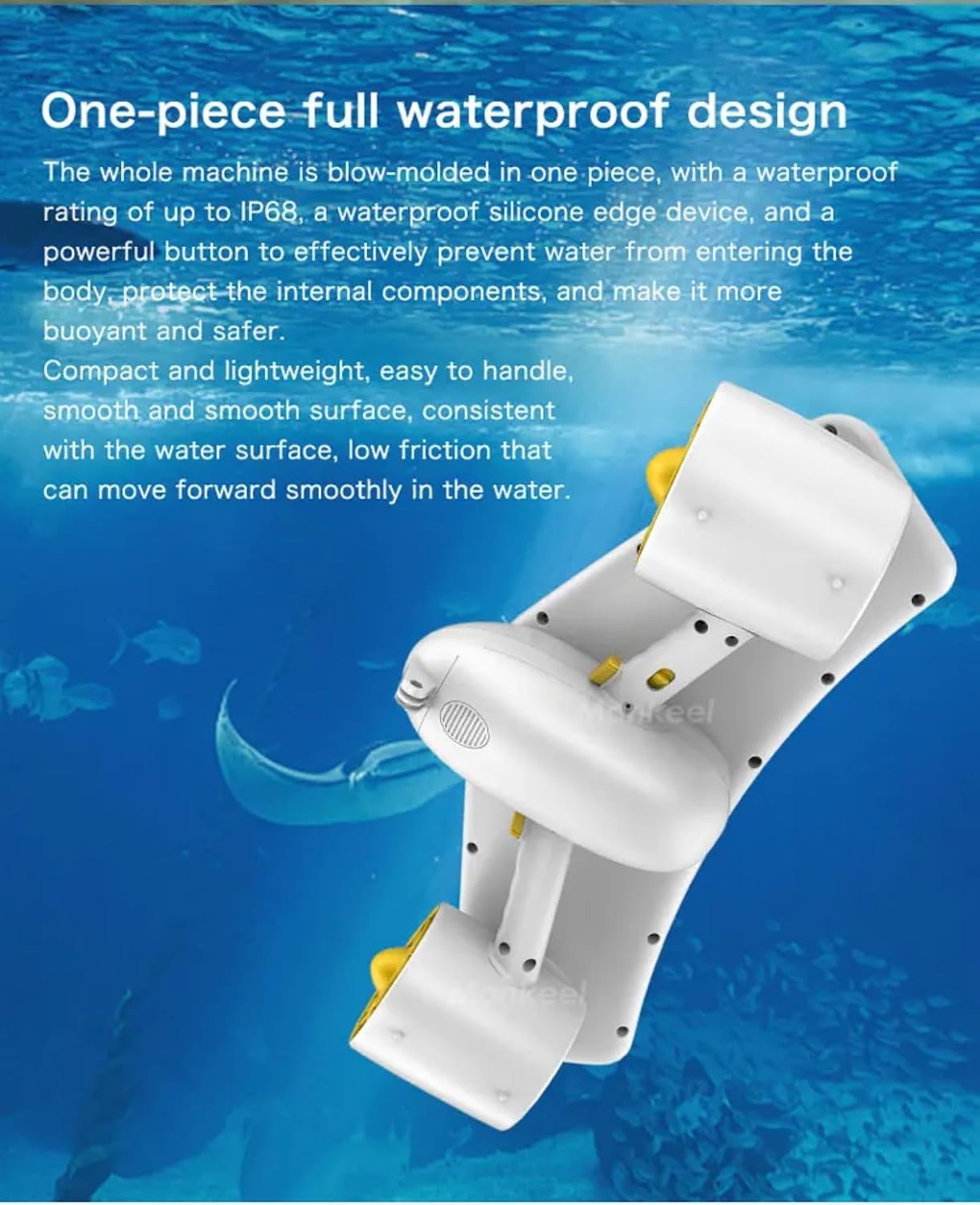 GOYOJO Underwater Scooter, Action Camera Compatible Underwater Pool Scooter Kids/Adult Underwater Scooter 6000mAh Battery - Yellow