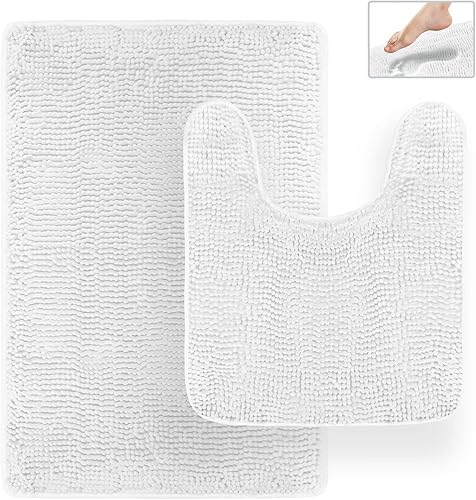 Miniatura 47 de Tafts - Alfombra de baño de lujo ultrasuave y afelpada, de microfibra de chenilla, absorbente, antideslizante, lavable a máquina, decoración