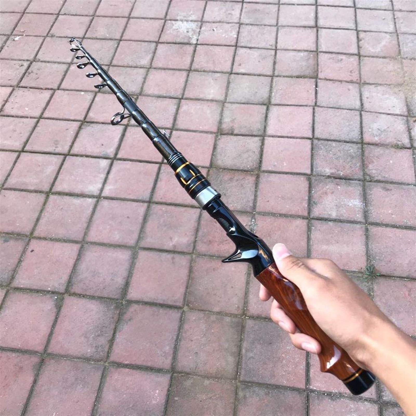 Canna da pesca Asta di casting in fibra carbonio asta corsa trota telescopica canna da pesca ad esca peso 5-20g carpa manico legno Palo