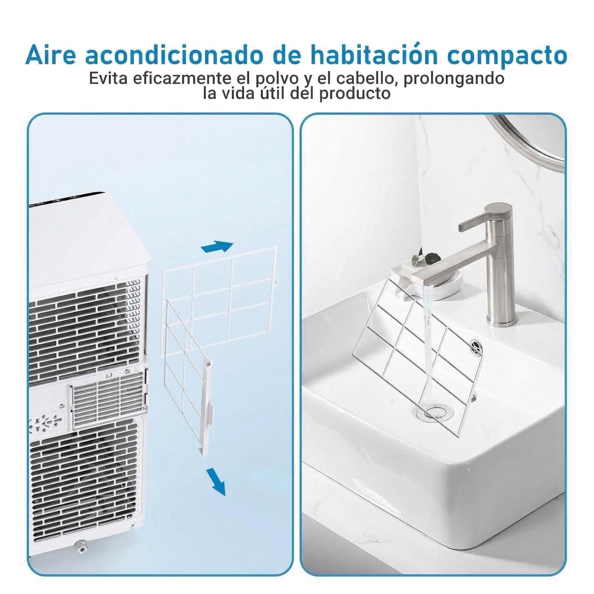 Aire acondicionado portátil 9000 BTU 2,6 kW(con mando a distancia), bajo consumo energético, pantalla LED, 4 modos, 2 velocidades de ventilador, 25 m², temporizador de 24 horas — view 8