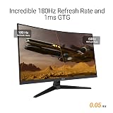 ASUS TUF Gaming Monitor de jogos HDR curvo 80.0 cm 1440P (VG32WQ3B) – QHD (2560 x 1440), 180Hz, 0,5ms, 1500R, Extreme Low Motion Blur, FreeSync, 90% DCI-P3, Shadow Boost, DisplayWidget, 3 anos de — imagem 3