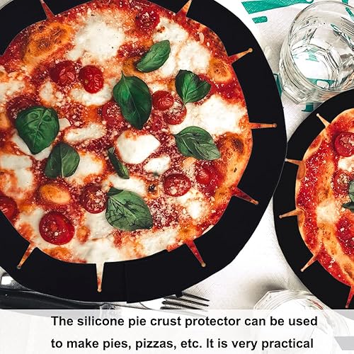 Miniatura 9 de QTECLOR Protector ajustable de corteza de tarta, protector de borde de pastel, herramientas redondas de silicona para hornear tartas, cubierta de