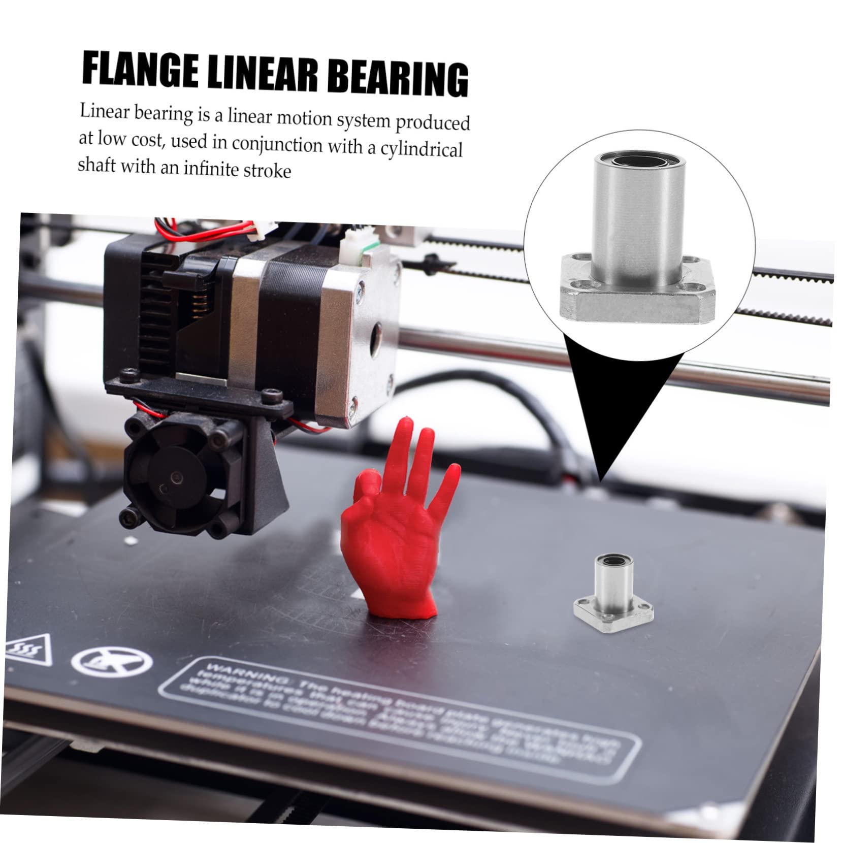 SOLUSTRE 8stücke Extra Lange Flansch Linearachsen Lmkuu Mit Innendurchmesser Hochgradig Präzise Und Langlebig Für Cnc-maschinen Und Spezielle Anwendungen