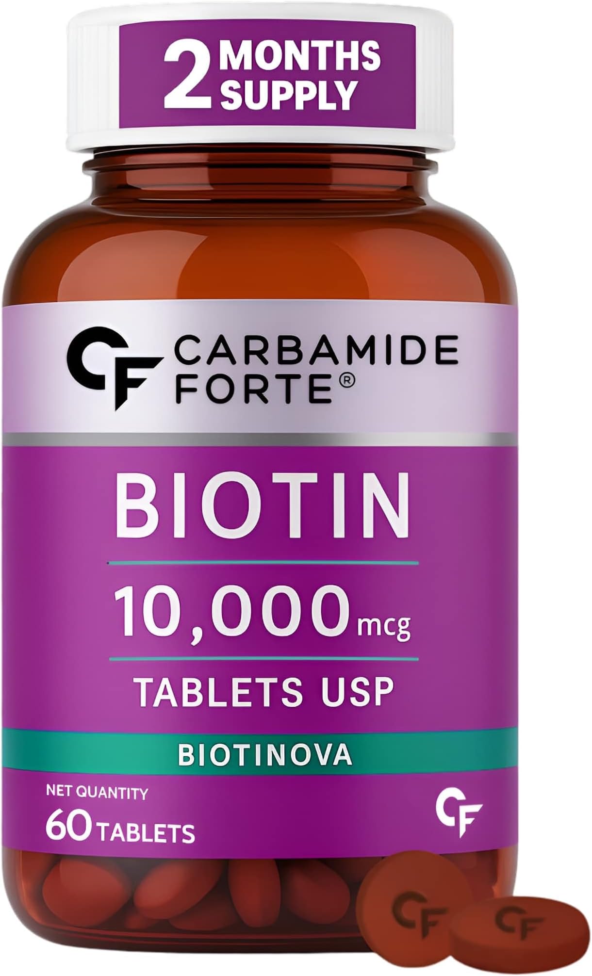 Biotin Tablets for Hair Growth | Biotin Supplement - 60 Tablets | Hair Supplements for Women & Men