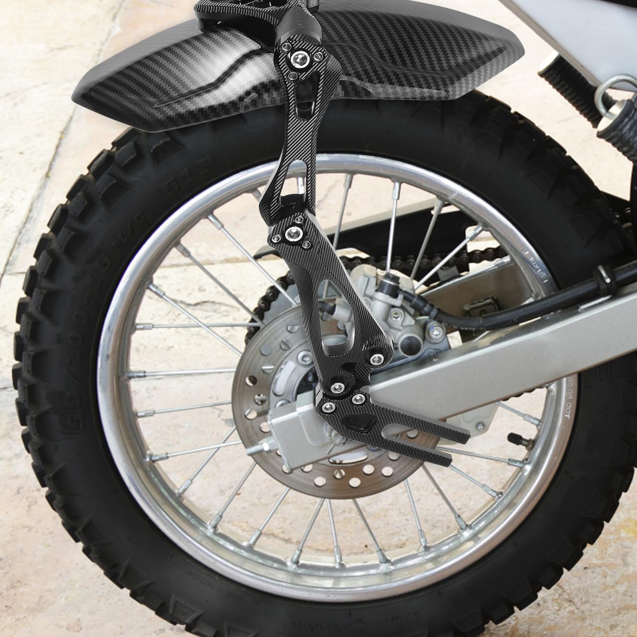 OUNONA Motorrad Hinterrad Kotflügel 15"X11"X2" Aluminiumlegierung Spritzschutz Radabdeckung Schutzblech Verlängerung Einfach Montage Für Reparatur