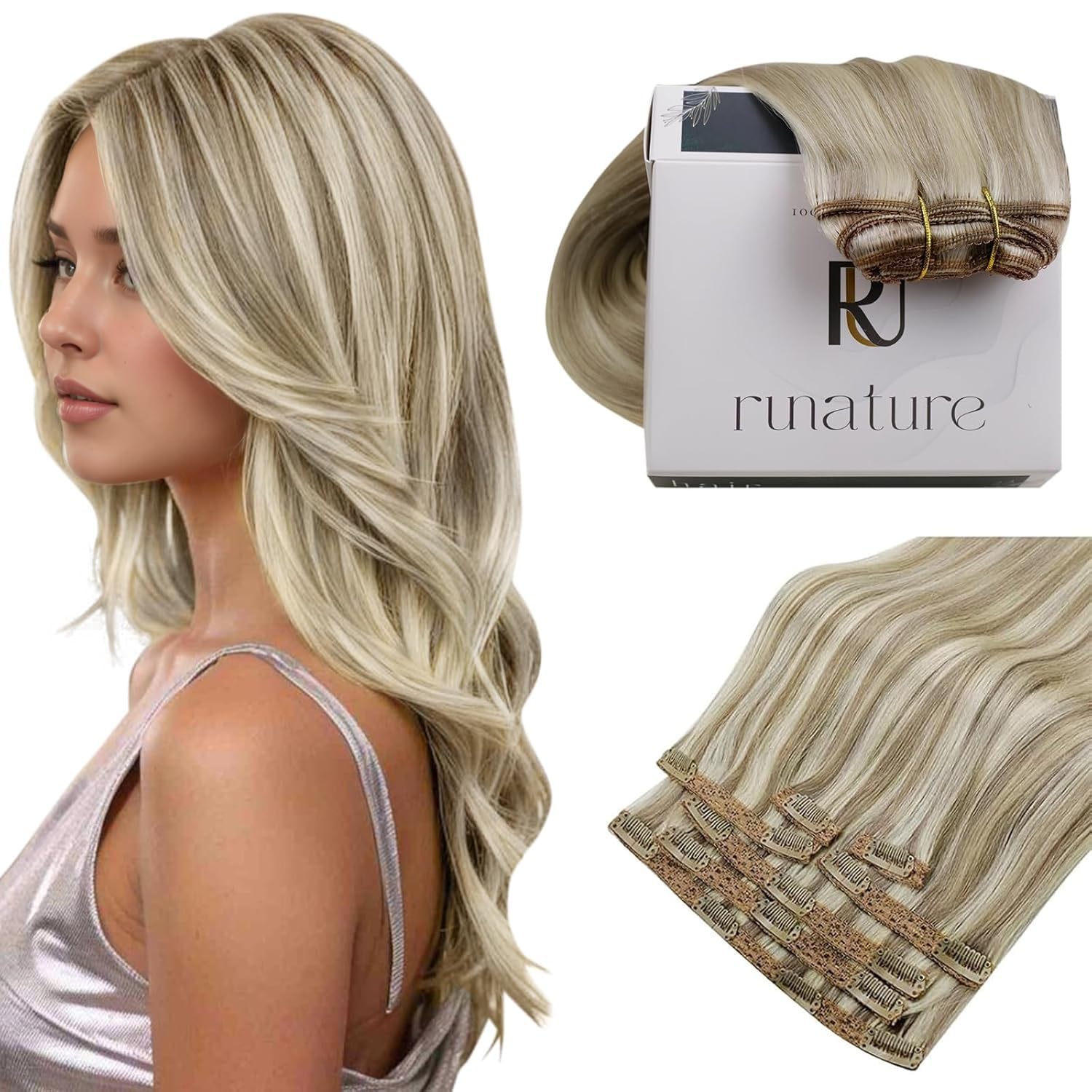 RUANTURE Clip in Extensions Echthaar