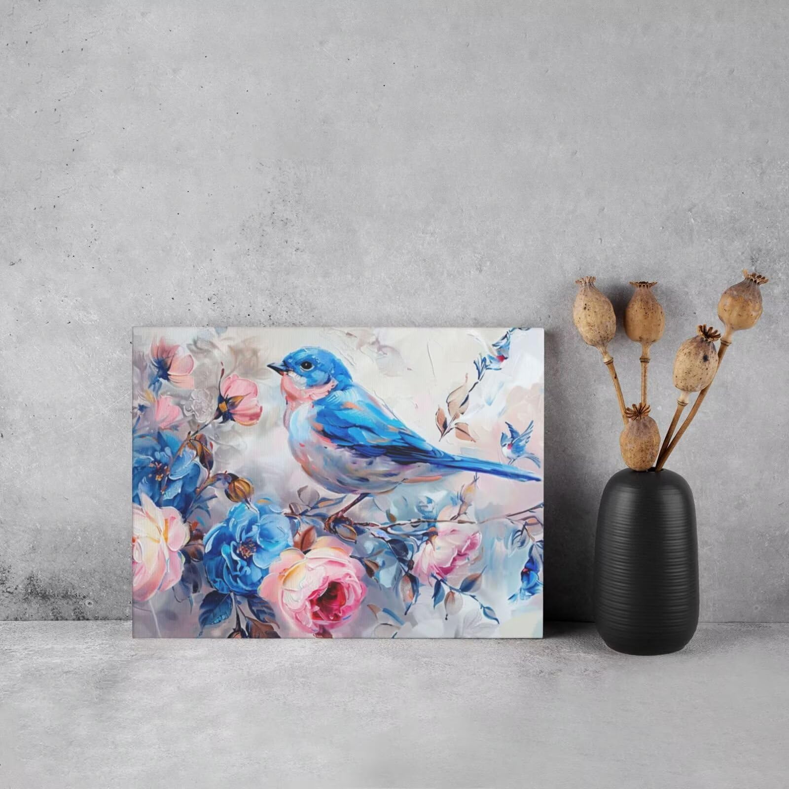 Kit per pittura con numeri per adulti, pittura con numeri e fiori, in acrilico con numeri per adulti/principianti, pittura ad olio per decorazione da parete della casa, 105 x 80 cm, senza cornice)