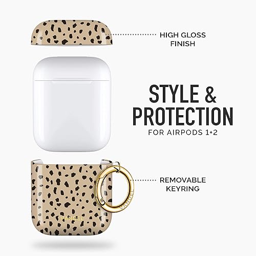 Vista 2 de Vandel Funda rígida para AirPods de 2ª generación y 1ª generación con llavero y diseño estético de Apple para mujer