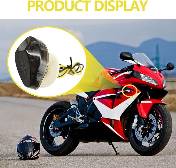 2PCS Flush Mount LED Turn Signals Motorcycle Amber Blinkers, Compatible with Honda CBR600RR CBR1000RR 2004-2007 CBR 600 F4 F4i CBR900 CBR919, Universal 12V Motorcycle Indicators
