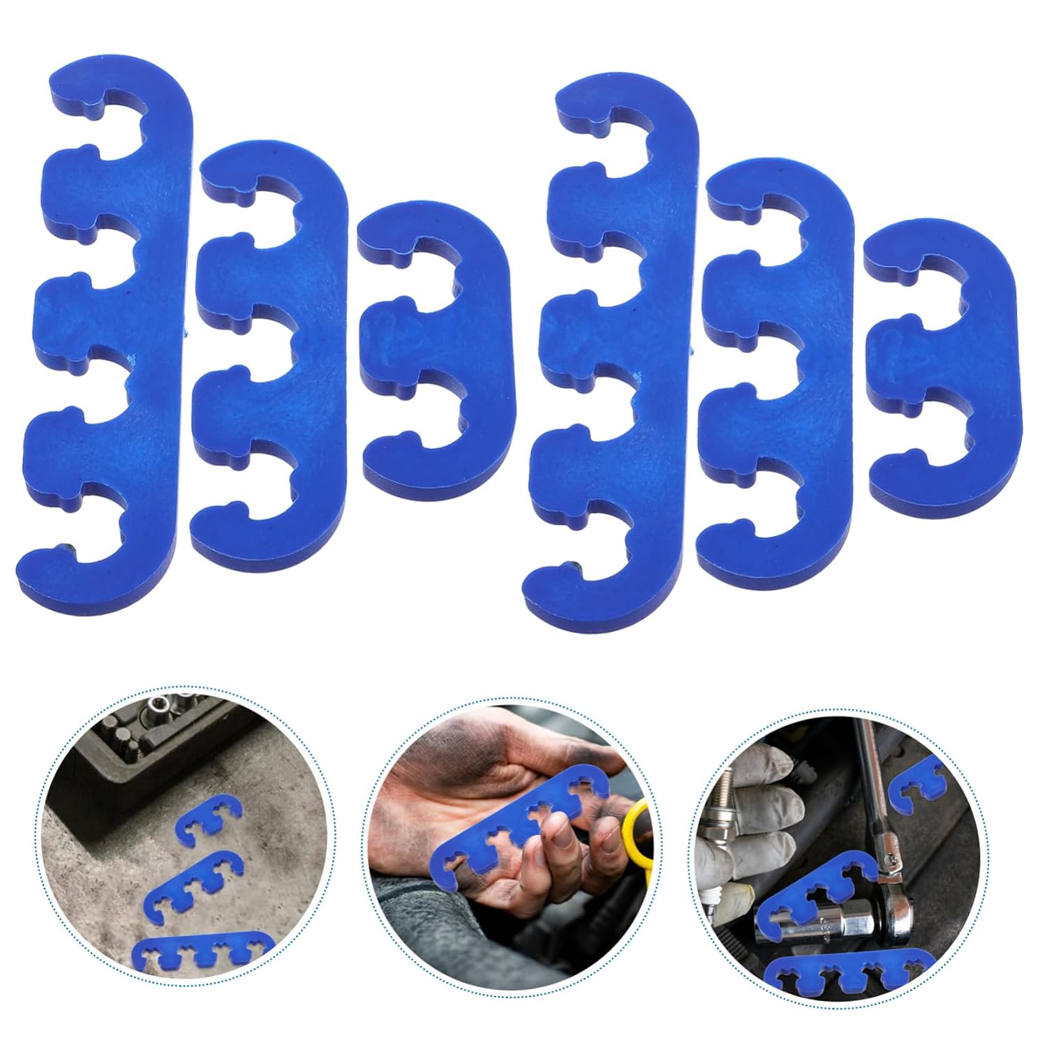 6pcs Spark Plug Wire Separator Car Engine Wire Clips Clamp Accessories