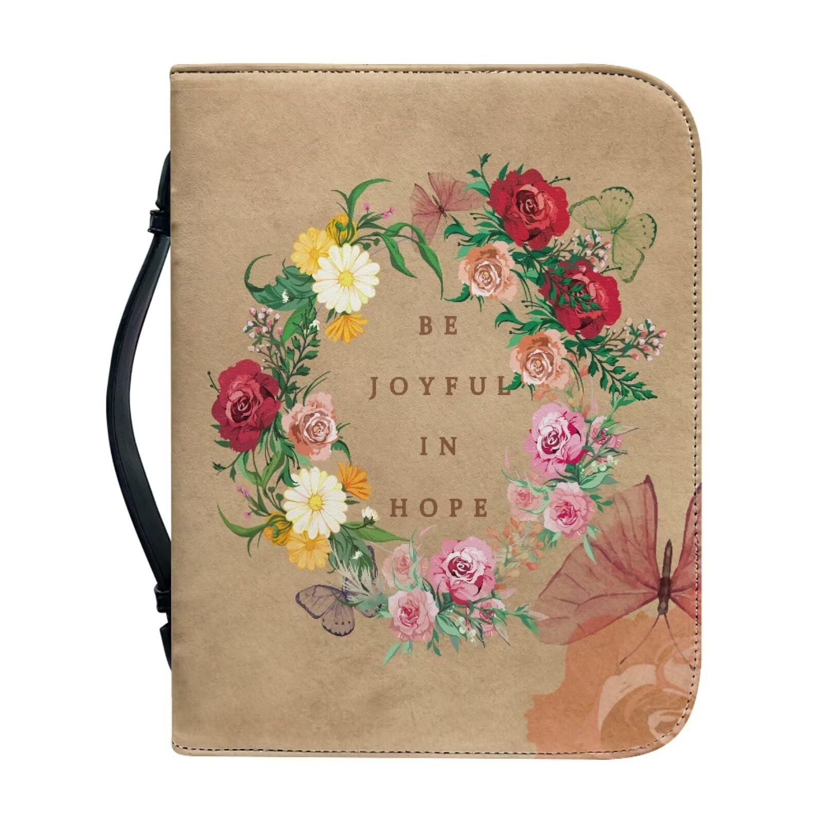 Bible Cover Case for Men Women Bible Case Large Waterproof Bible Protective with Handle and Patriotic Christmas Gifts Holy Bible Bag