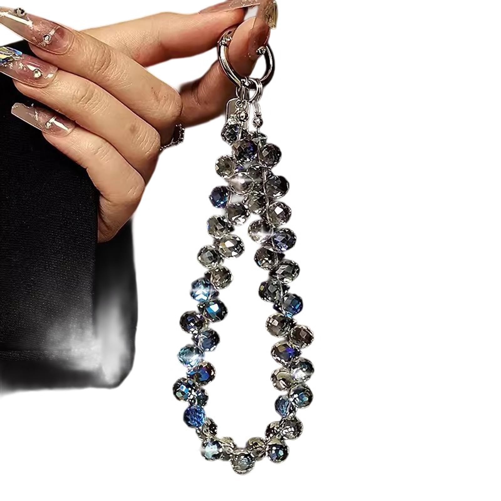 XuQiZZpp Elegant Handmade Beaded Keychain Pendant Chain Strap Fashion Cellphone Rope Women Telephone Lanyard Jewelry