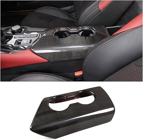 Miniatura 1 de Compatible for Toyota GR Supra A90 2019-2022 Real Carbon Fiber Car Central Control Cup Holder Trim Panel Cover Sticker Car Accessories