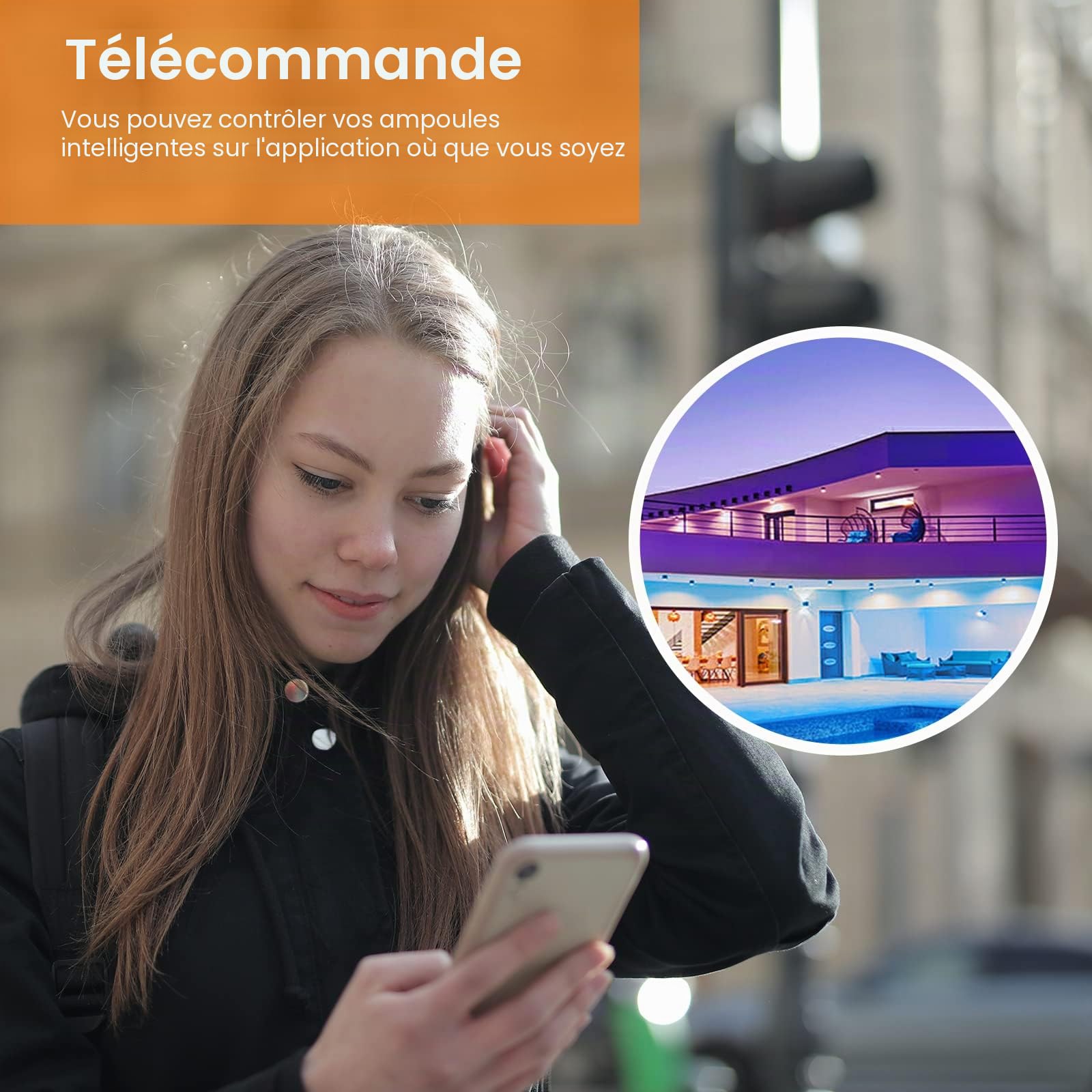 ANTELA Ampoule Connectée WiFi Gu10 4,5W 350 LM LED RGB | Lumière Blanche Chaude/Froide 2700K-6500K Compatible avec Alexa/Google Home, Angle de Faisceau de 40°, 8 PCs