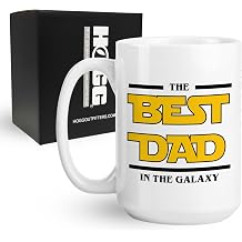 Best Dad In The Galaxy Mug, Darth Vader Coffee Mug, Darth Vader Dad, Best Papa In The Galaxy, 15oz Ceramic Novelty Gift Cup, Funny Birthday Gag Gift, Dadalorian Novelty Drinkware
