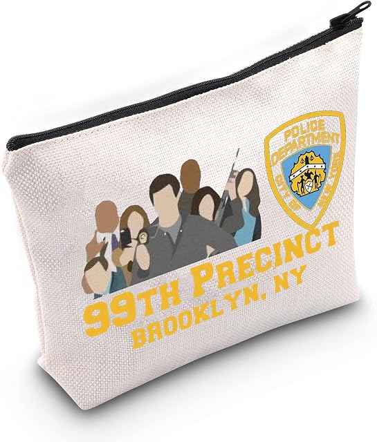 LEVLO Brooklyn 99 TV Show Cosmetic Make Up Bag Brooklyn 99 Fans Gift 99TH Precinct Brooklyn NY Makeup Zipper Pouch Bag Brooklyn 99 Merchandise, 99TH Precinct, Make Up Bag