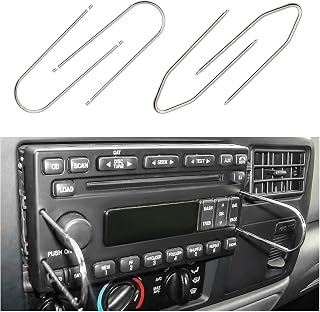 4 PCS Car Radio Removal Pry Tool, U-Shaped+V Shaped Stainless Steel Stereo Disassembly Pry Kit, Universal CD DVD Host Release Removal Tools for Car Audio Frequency Converter