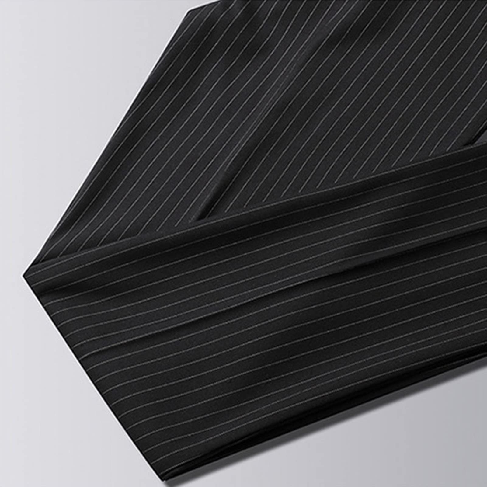 Pantalon fuselé décontracté à rayures fines et infroissables pour homme Pantalon de costume léger d'affaires