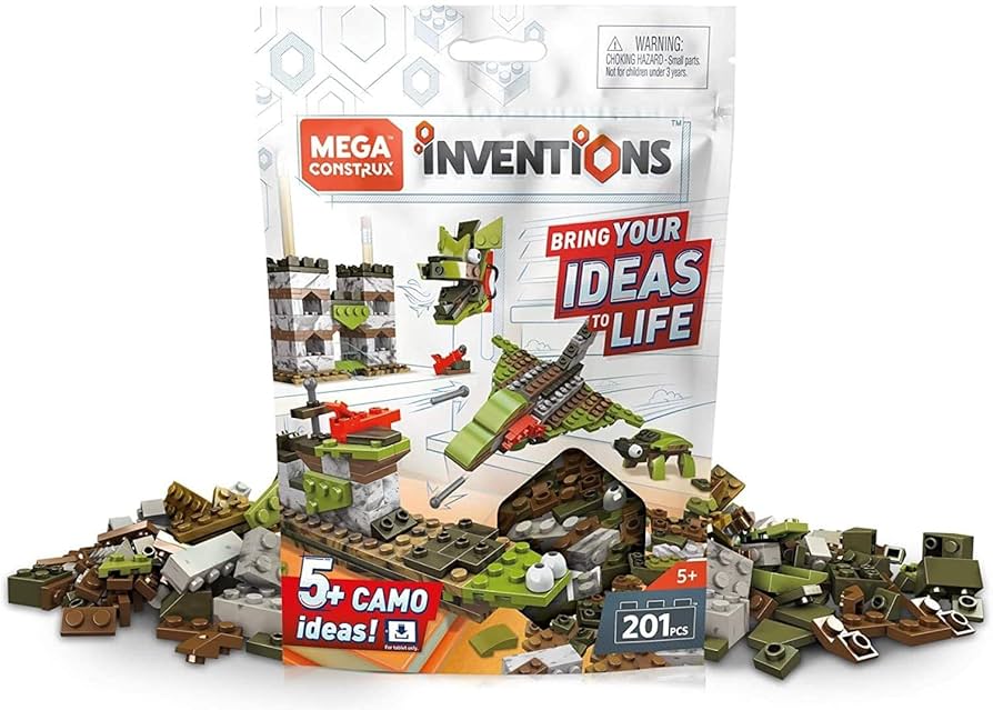 Mega Construx Inventions Camo Brick Building Set, Building
