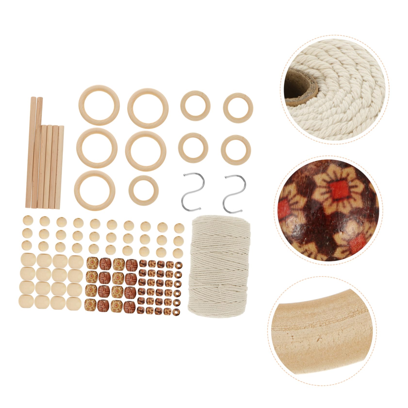 HOMSFOU Kit Macramè Diy Cotone Set Completo per Creare Decorazioni Murali e Accessori Versatili Materiali per Fai da Te per Piante e Tendaggi