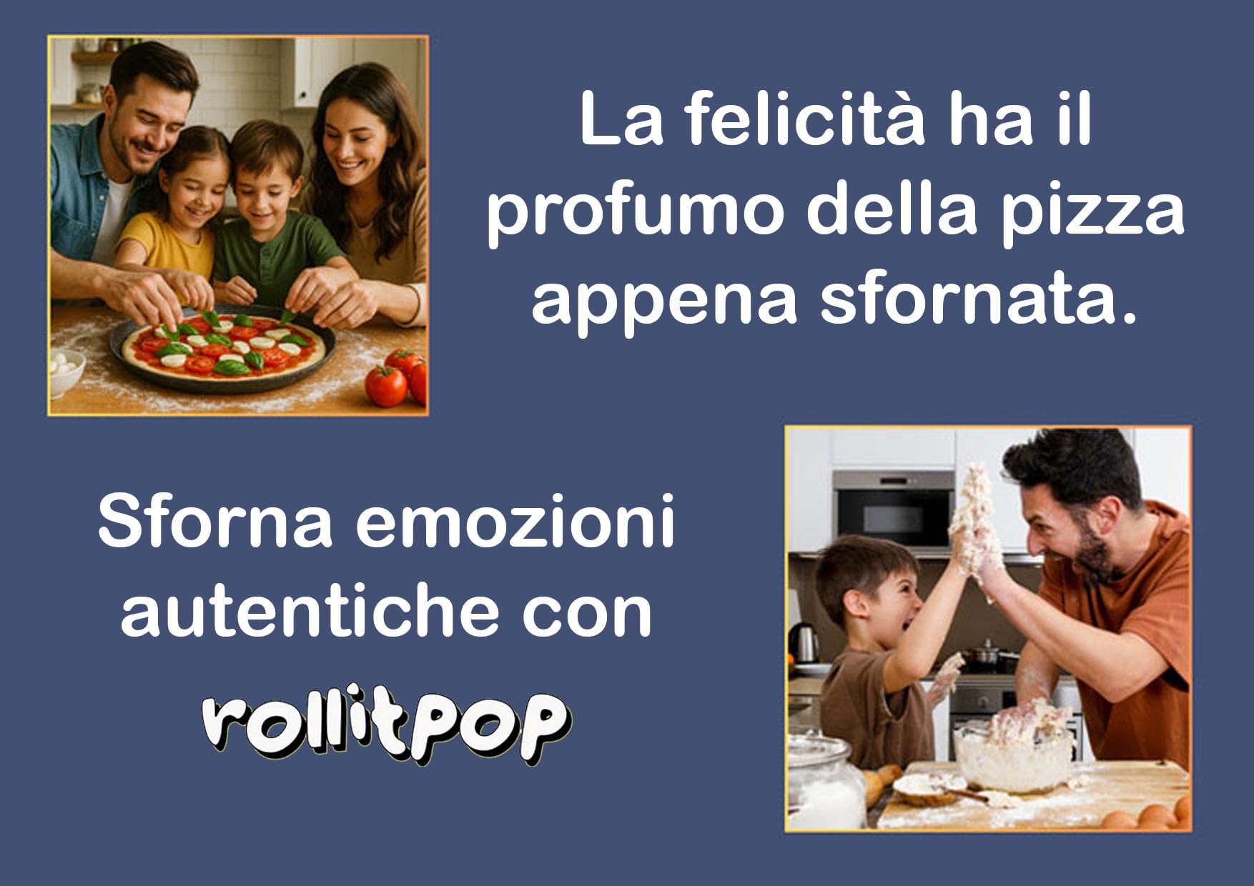 RollitPop Teglia Forno Rotonda Per Pizza e Farinata, 34 cm, Made in Italy, Rivestimento Alto Antiaderente, In Alluminio, Leggera E Facile Da Pulire, Effetto Pietra Linea Vulcania (2 Teglie)