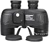 USCAMEL 10x50 Marine Binoculars for Adults, Waterproof Binoculars with Rangefinder Compass BAK4 Prism FMC Lens Fogproof for Navigation Birdwatching Hunting
