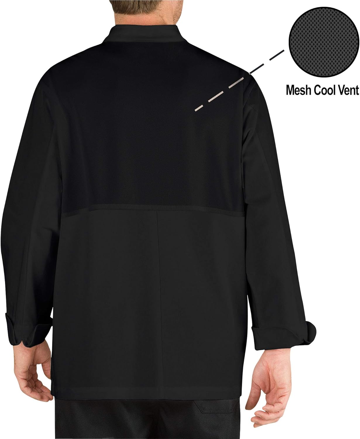 Chef Code 2-PACK Cool Breeze Chef Coat with Long-Sleeves and Mesh Vent Inlay