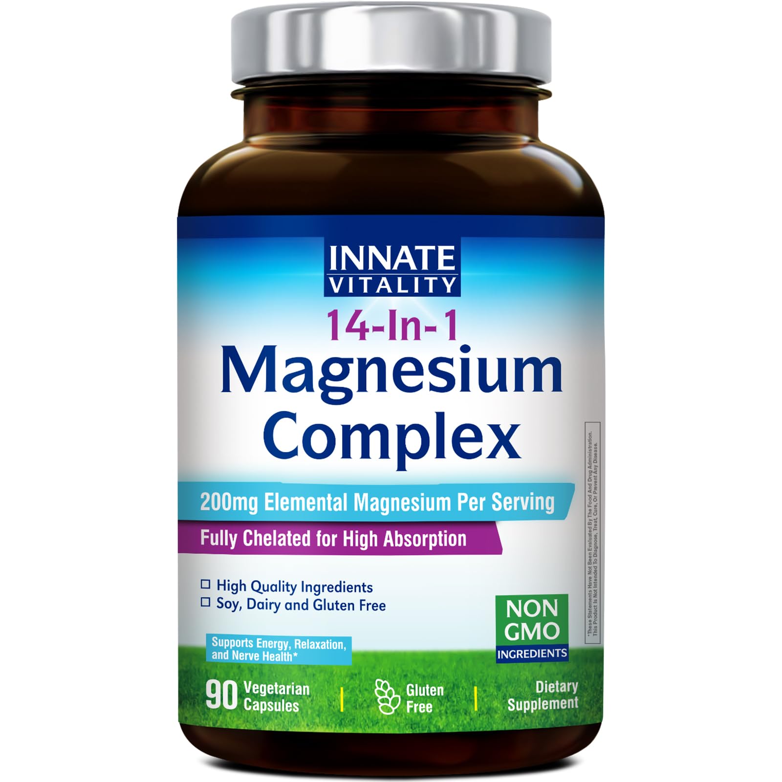Innate Vitality 14-in-1 Chelated Magnesium Complex, 90 Vegan Capsules
