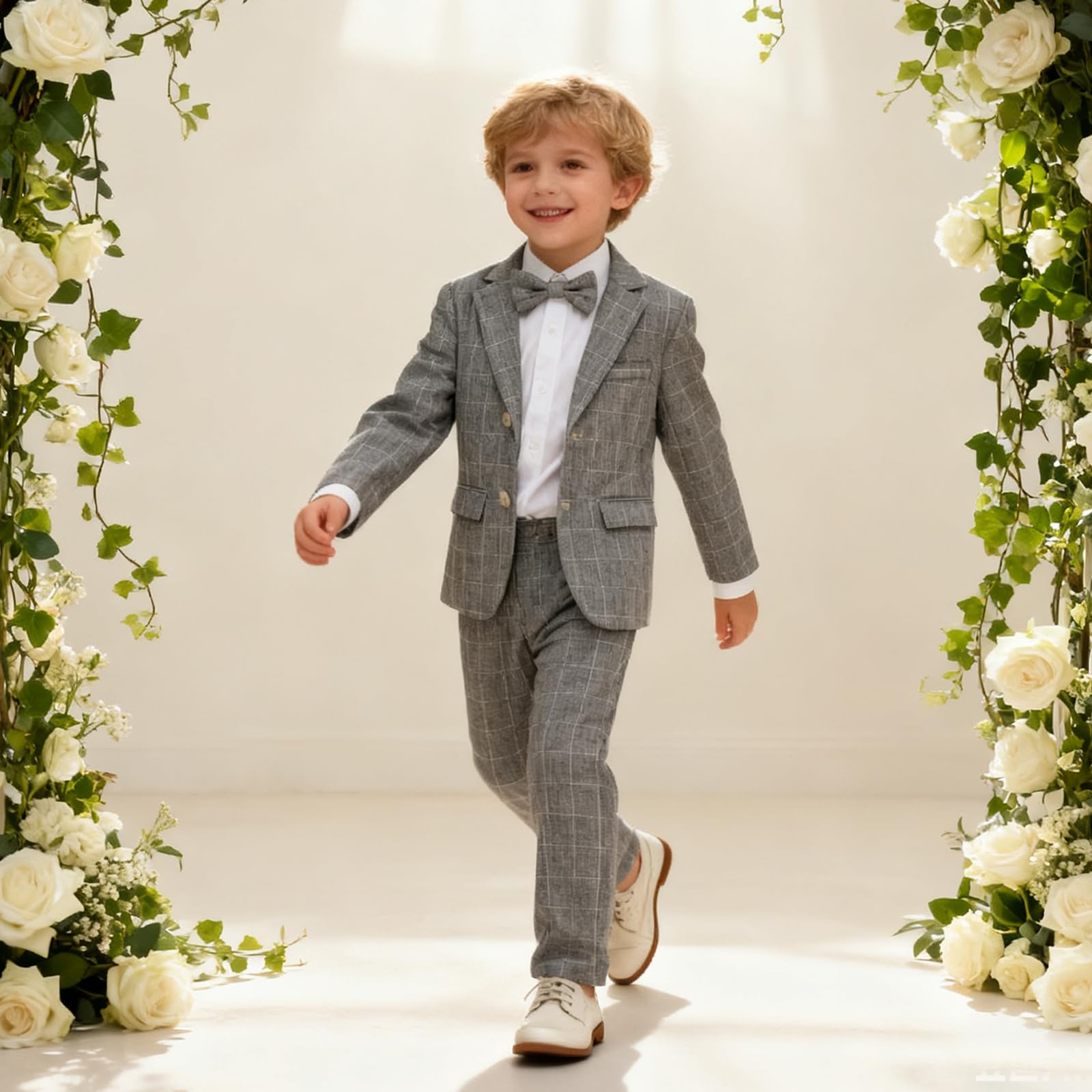 LOLANTA 3 Pezzi Paggetto Bambino Matrimonio,Completo Elegante Ragazzo Cerimonia