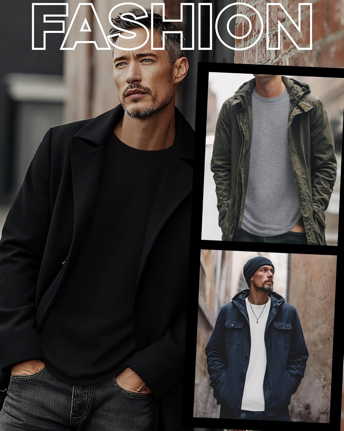 3 Pack Mens Long Sleeve Shirts Crew Neck Thermal T-Shirt Thick Pullover Basic Tops Casual Comfortable Sweatshirt - Image 3