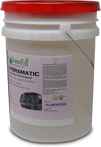 Miniatura 4 de GreenFist Lybramatic Commercial Dishwasher Detergent Industrial Grade [Ready-to-Use] Liquid (5 Gallon Pail)