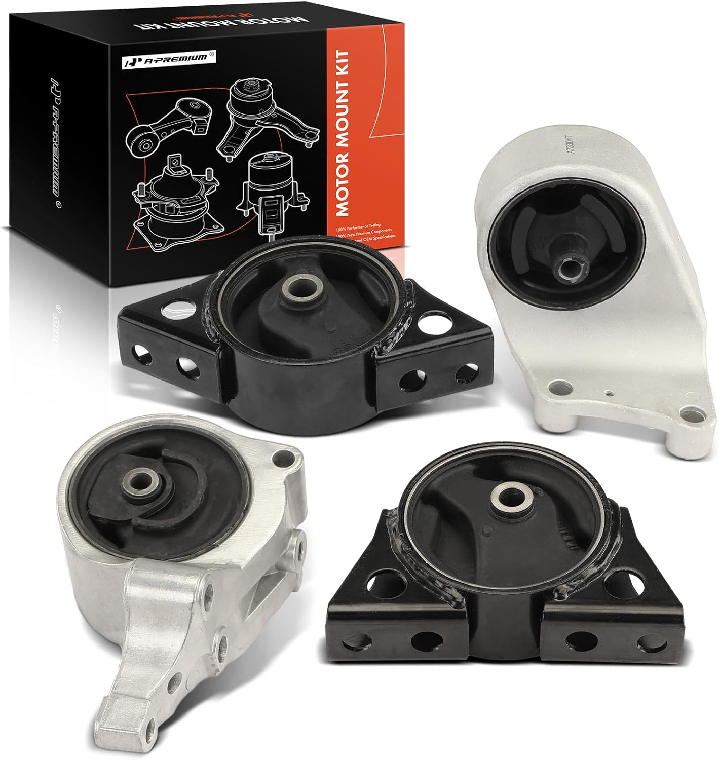 A-Premium Engine Motor Mount and Transmission Mount Kit Compatible with Nissan Altima 1996-1997 2.4L, Manual Transmission, 4-PC Set, Replace# 1132068E20