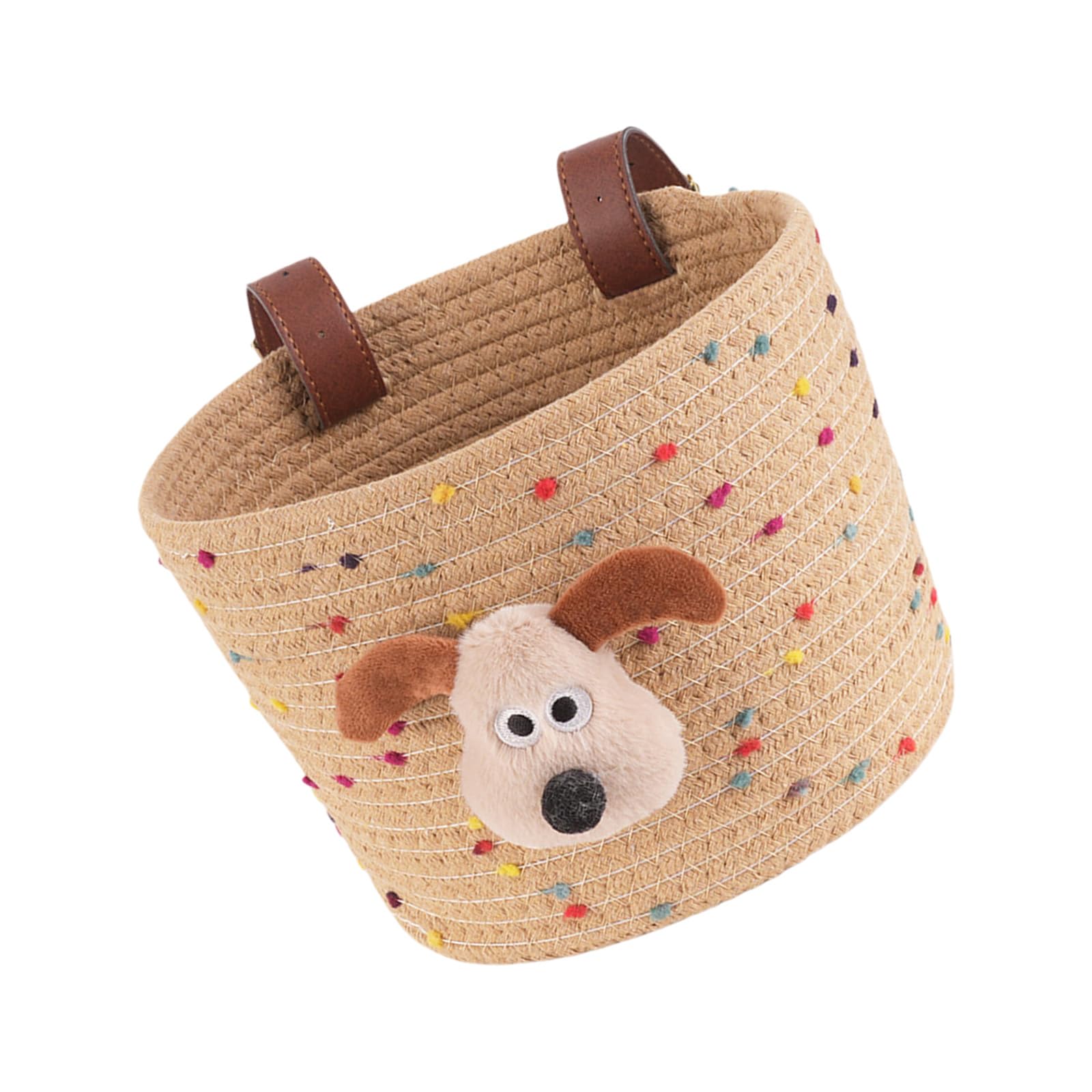 oringnat Cotton Rope Mountain Bike Basket With Detachable for Childrens Bicycles Storage and Outdoor Cycling Accessories