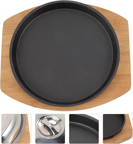 Miniatura 6 de BESTonZON Cómoda tapa de sartén antiadherente Teppanyaki Uniforme Distribución de calor Bandeja práctica para servir en el hogar